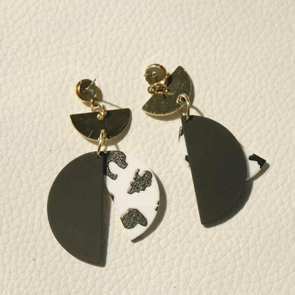Semicircle Drop Earrings - Picture 2 of 5